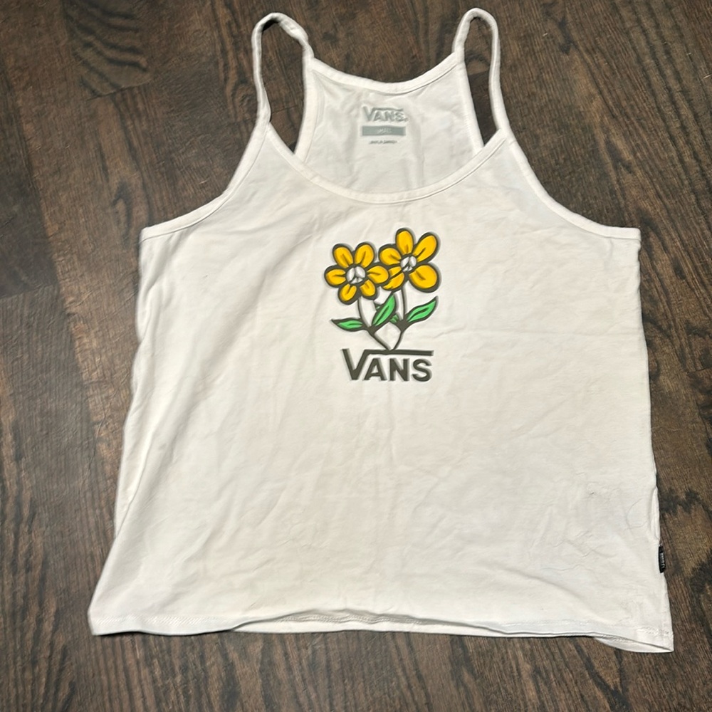 Vans  girl’s tank top floral design size small